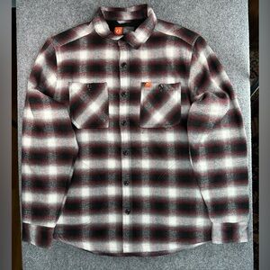 The American Outdoorsman Men's Sherpa Plaid Flannel Long Sleeve Large